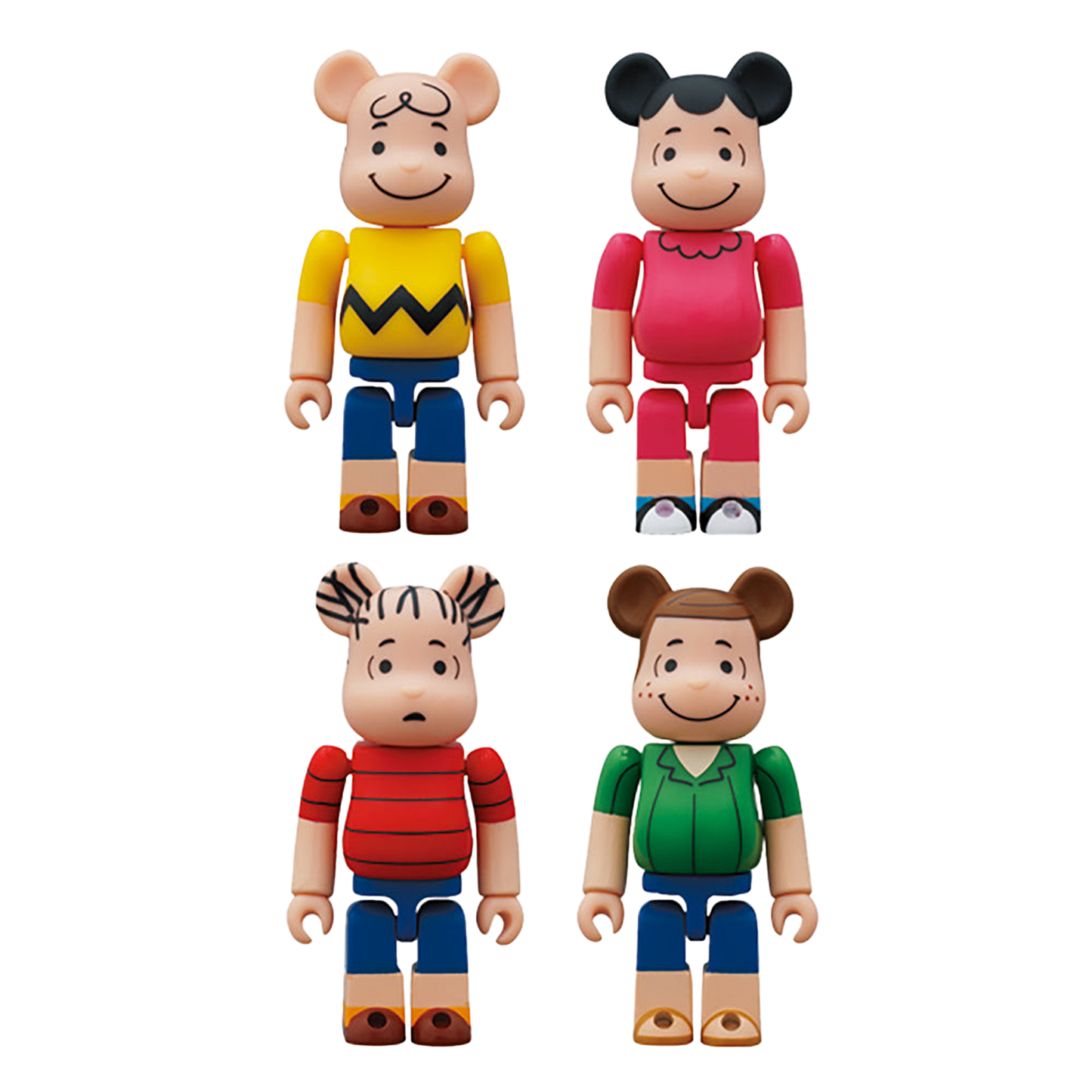 BE@RBRICK CHARLIE BROWN/LUCY/LINUS/PEPPERMINT PATT