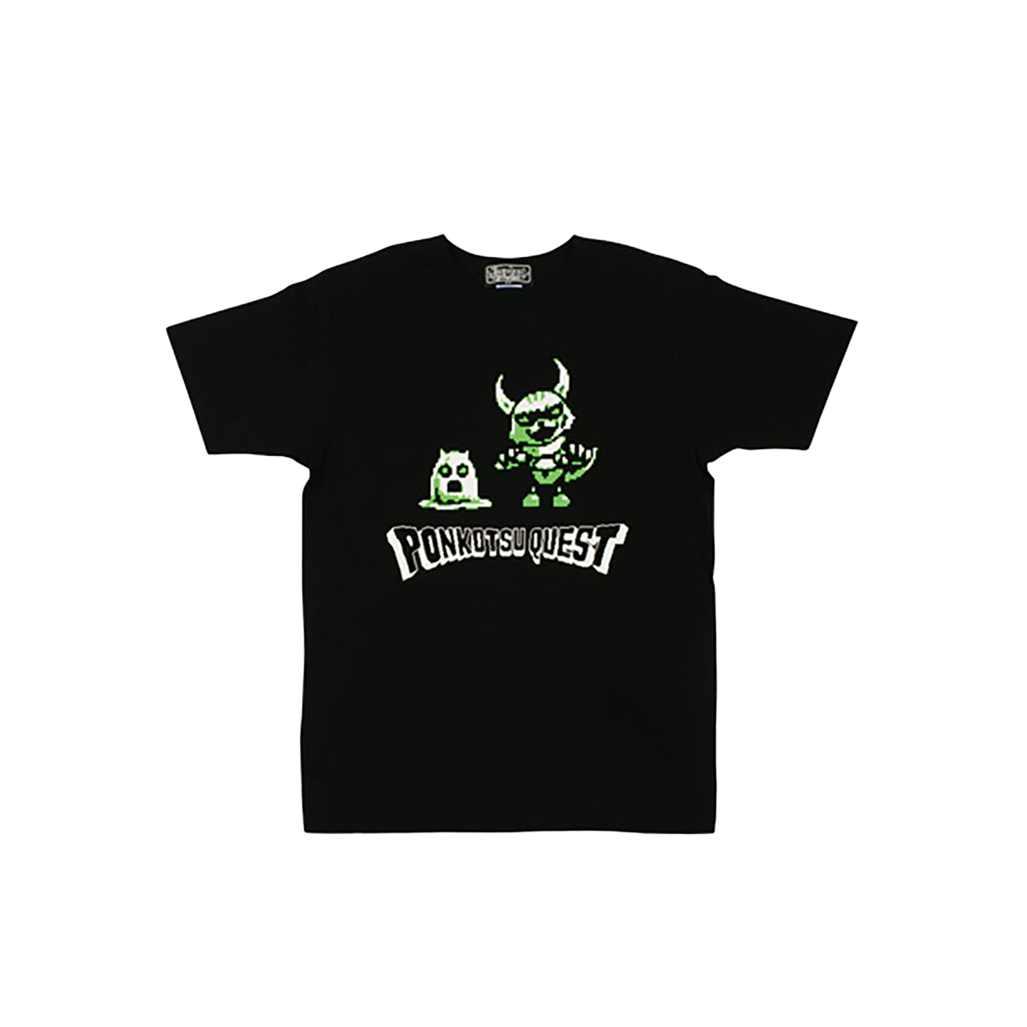 ポンコツクエスト Tシャツ B(こわいカクとイムラ) グリーン/オレンジ