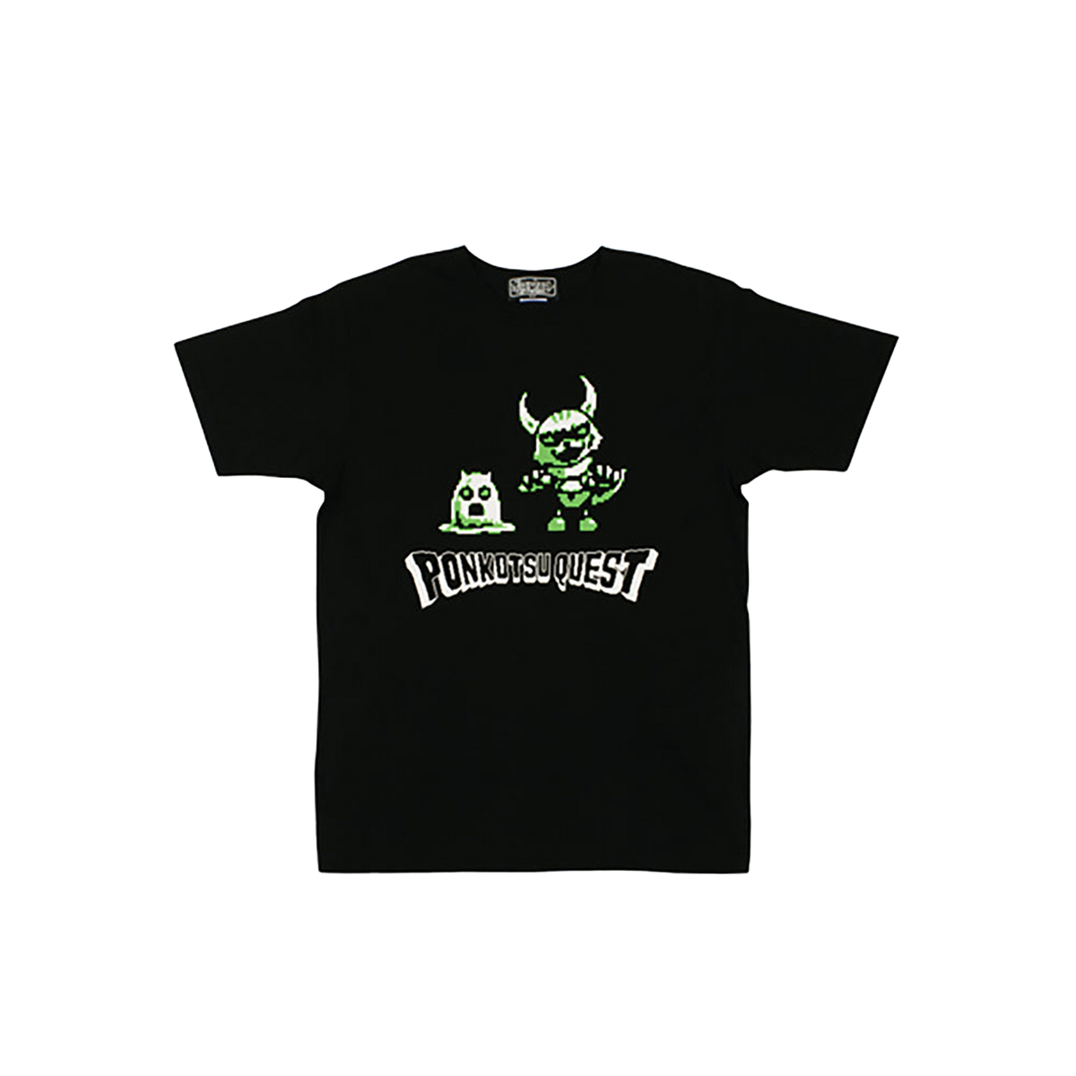 ポンコツクエスト Tシャツ B(こわいカクとイムラ) グリーン/オレンジ