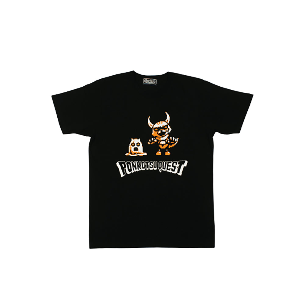 ポンコツクエスト Tシャツ B(こわいカクとイムラ) グリーン/オレンジ_3