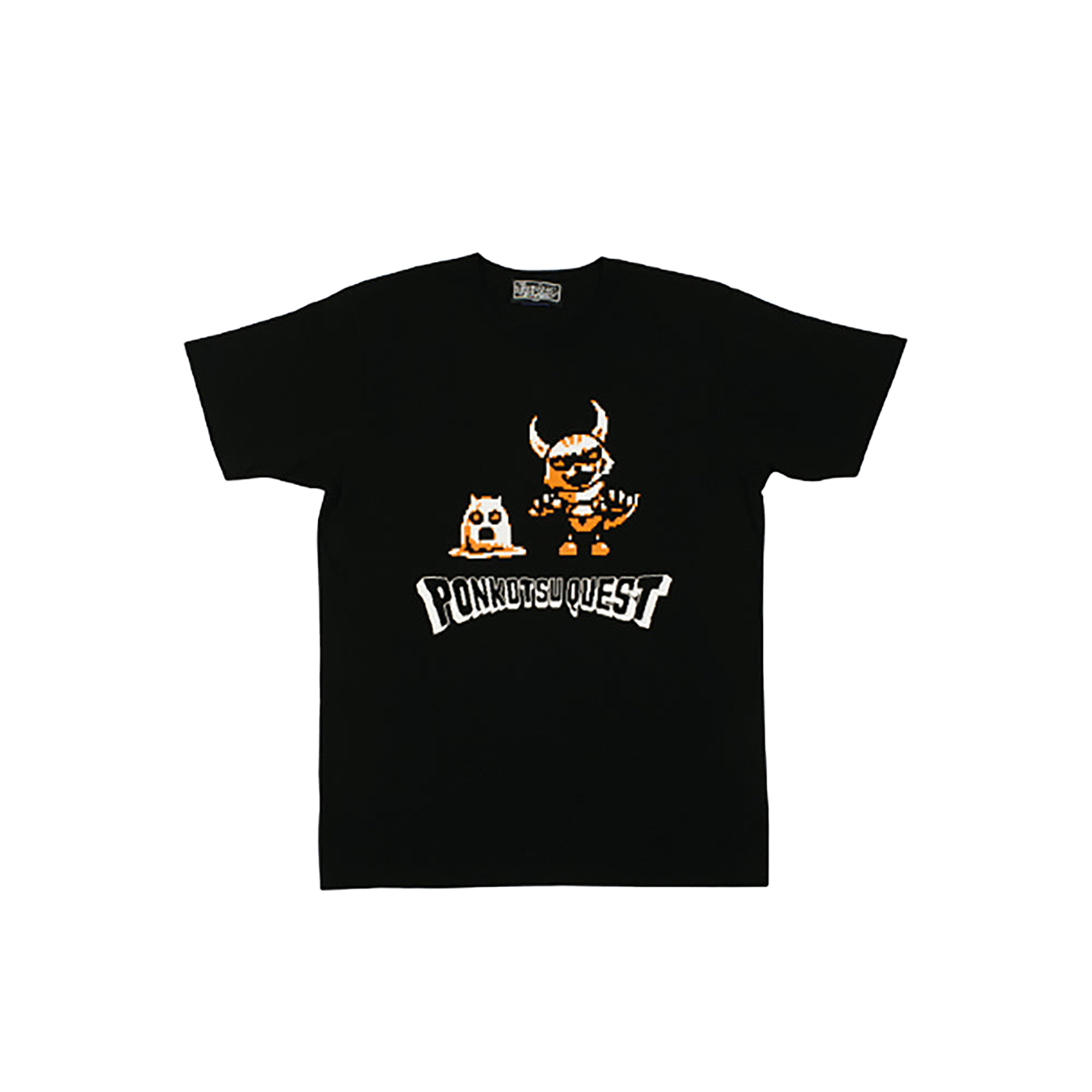 ポンコツクエスト Tシャツ B(こわいカクとイムラ) グリーン/オレンジ