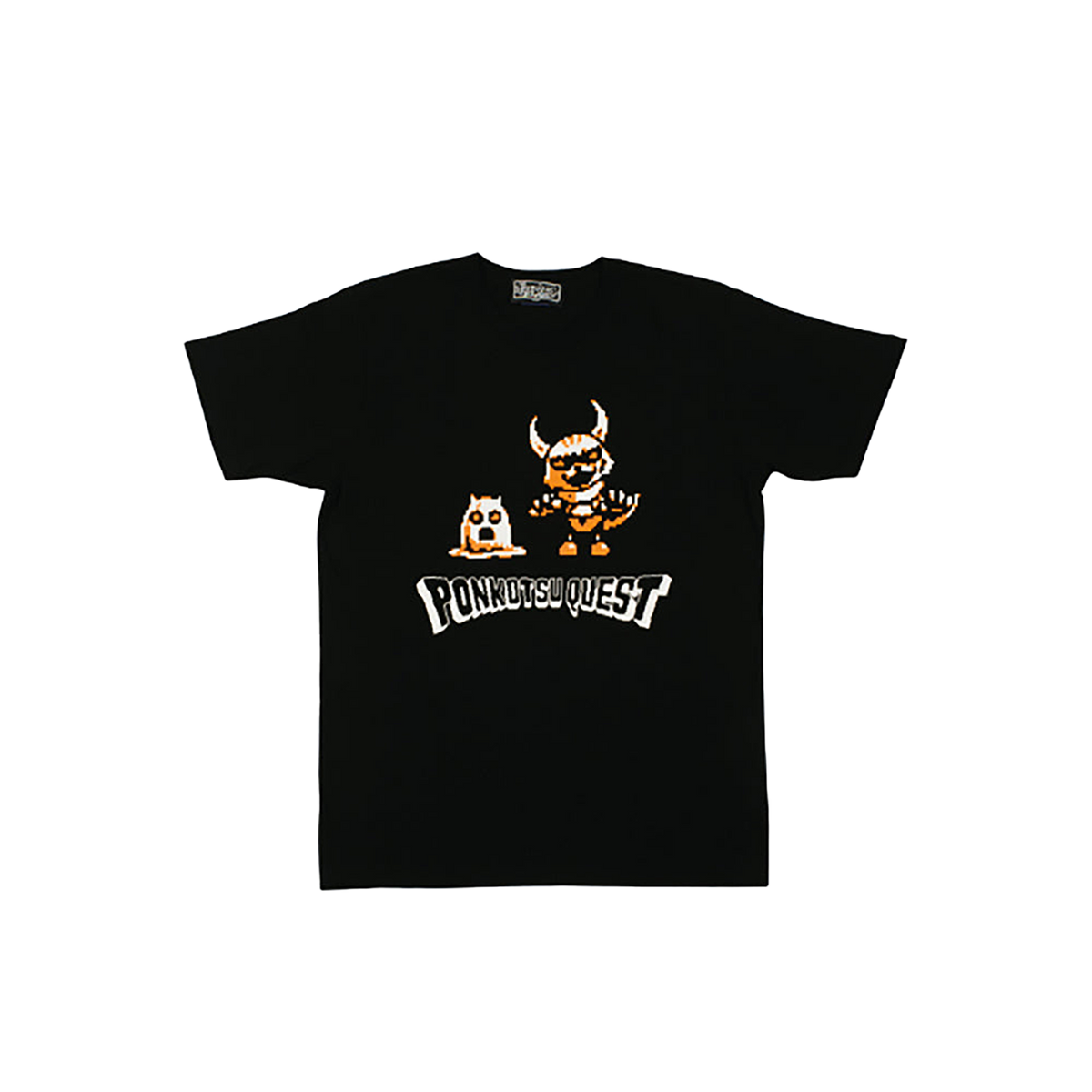 ポンコツクエスト Tシャツ B(こわいカクとイムラ) グリーン/オレンジ