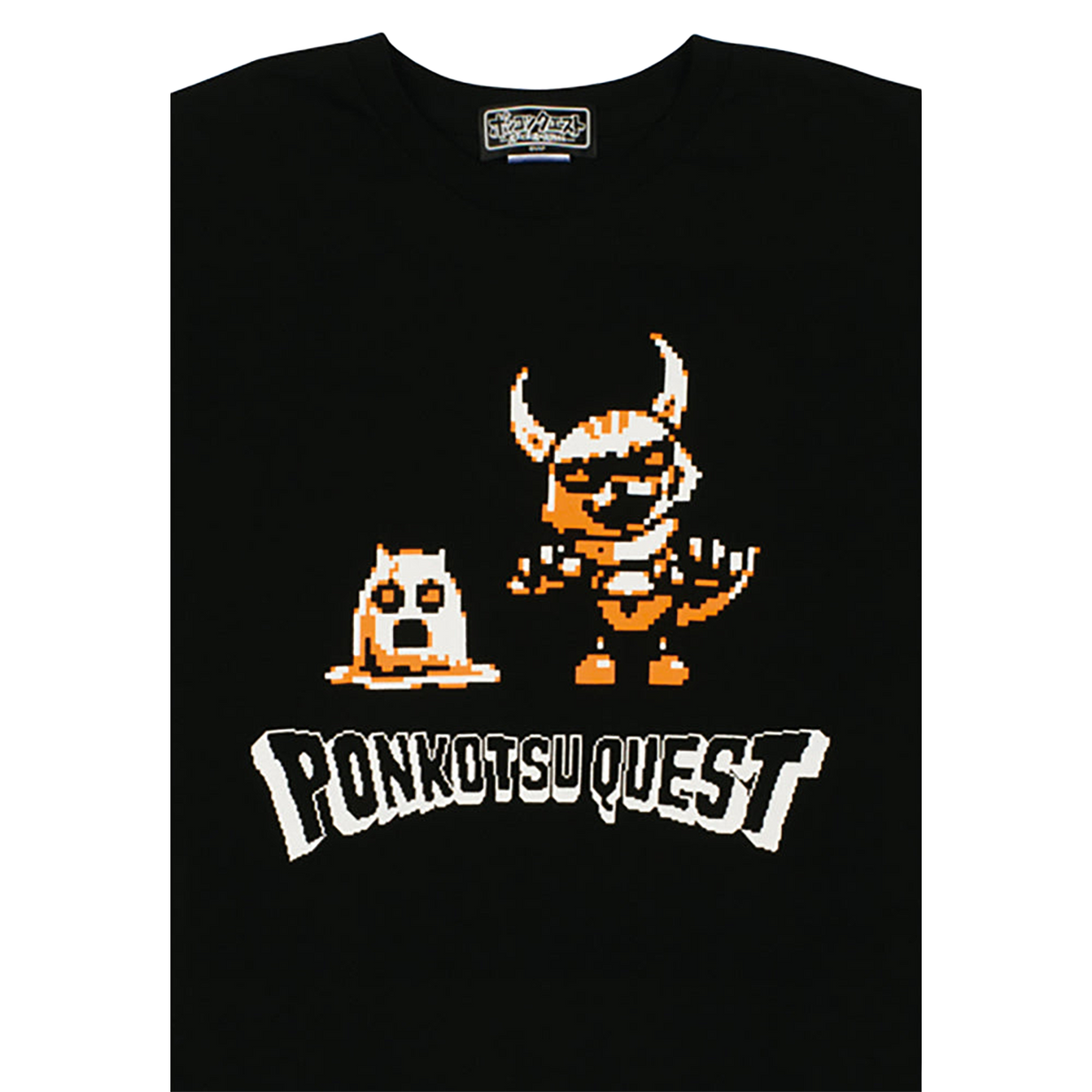 ポンコツクエスト Tシャツ B(こわいカクとイムラ) グリーン/オレンジ