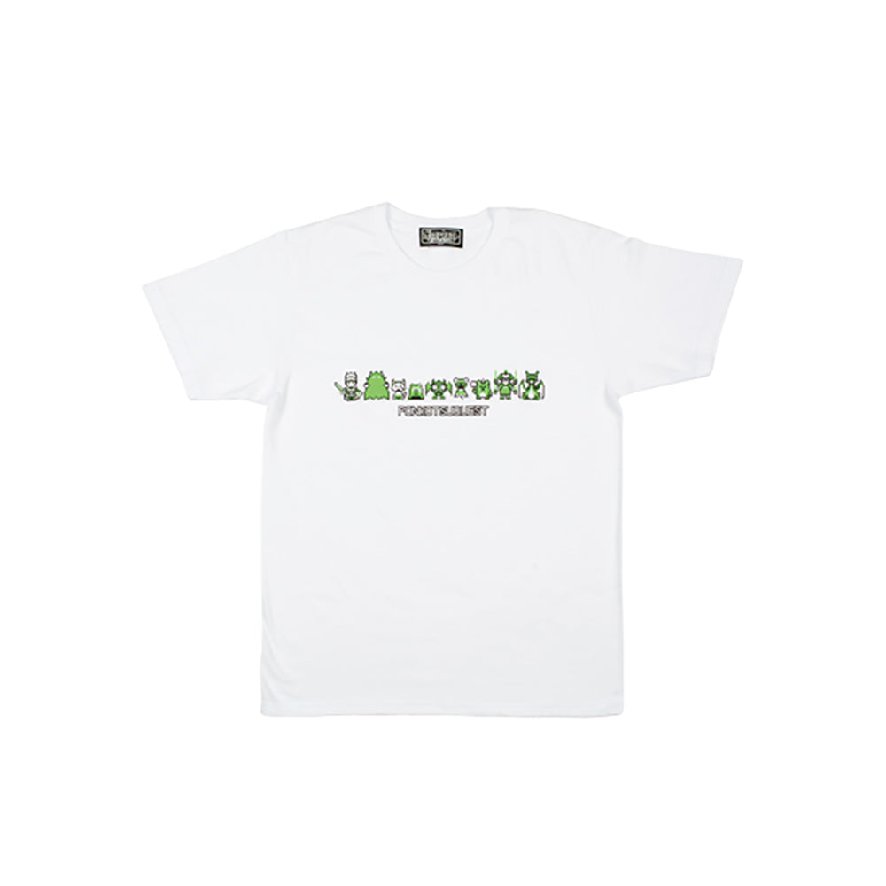 ポンコツクエスト Tシャツ A (8ビット風) グリーン/オレンジ_1