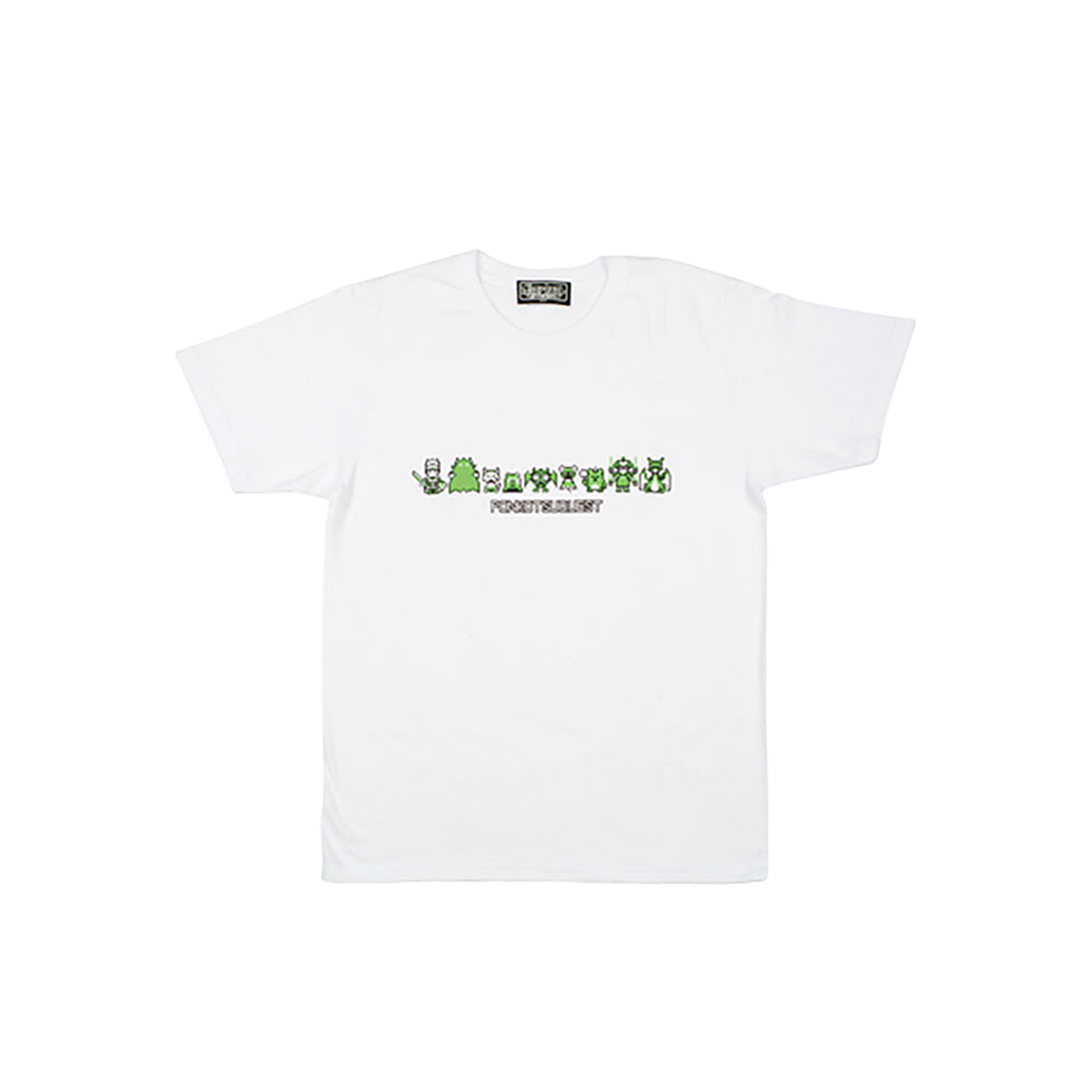 ポンコツクエスト Tシャツ A (8ビット風) グリーン/オレンジ
