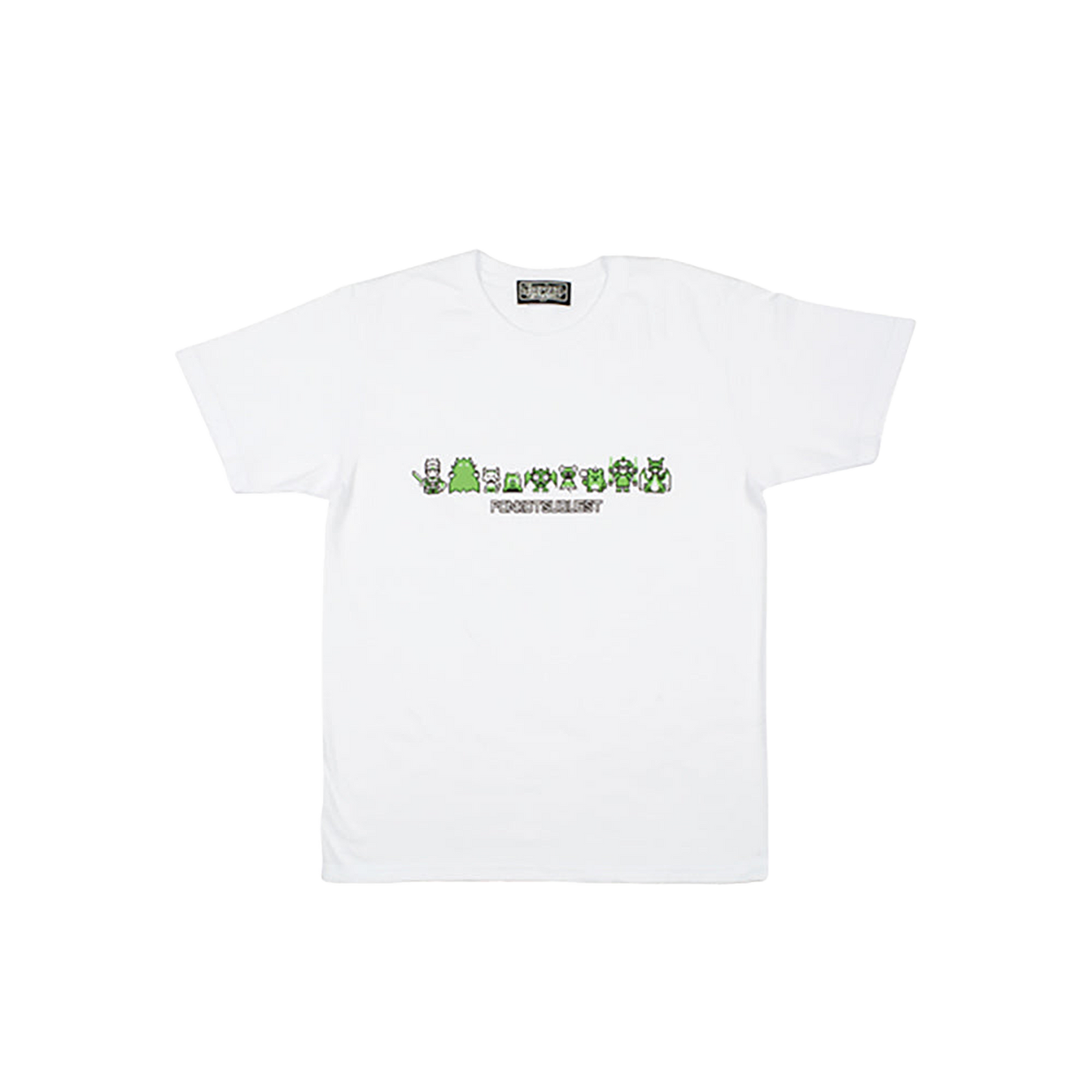 ポンコツクエスト Tシャツ A (8ビット風) グリーン/オレンジ
