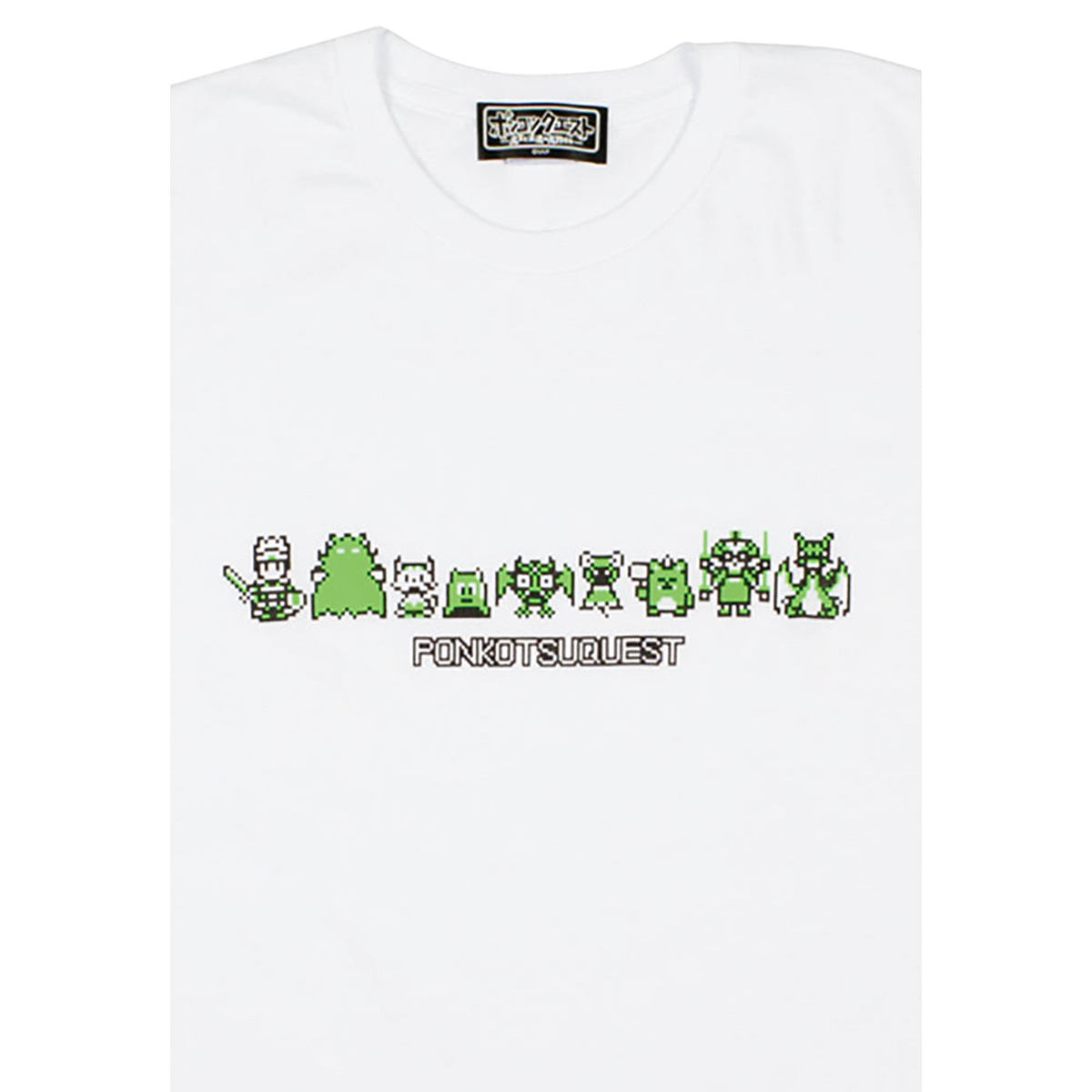 ポンコツクエスト Tシャツ A (8ビット風) グリーン/オレンジ | MEDICOM