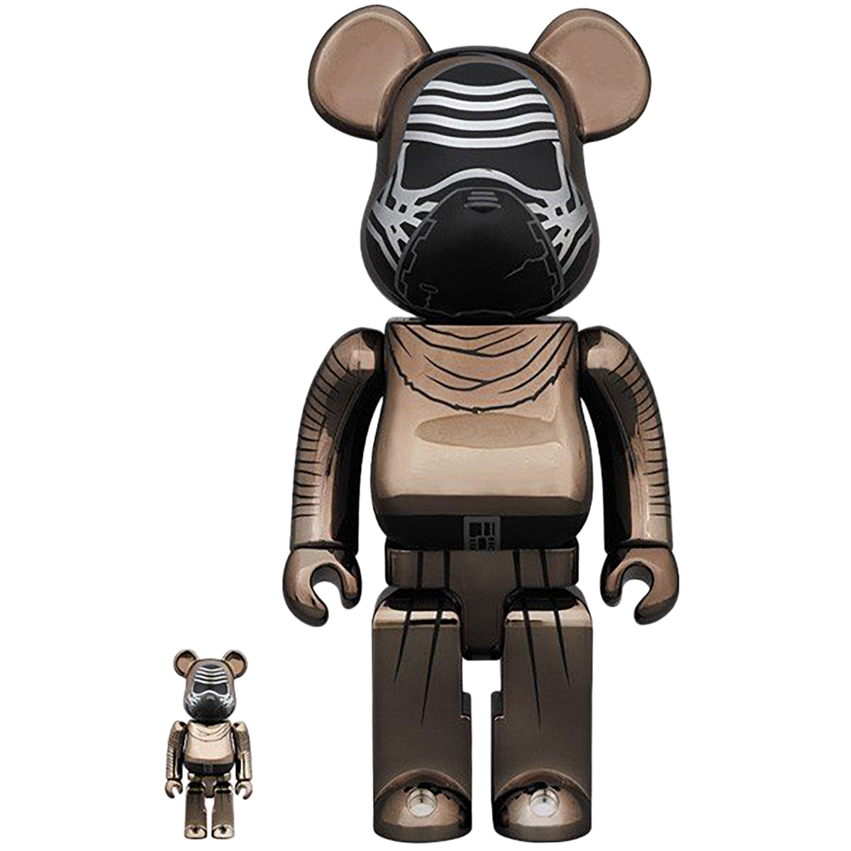 BE@RBRICK STAR WARS(TM) KYLO REN(TM) (The Force Awakens Ver.) Chrome Ver.100％ & 400％