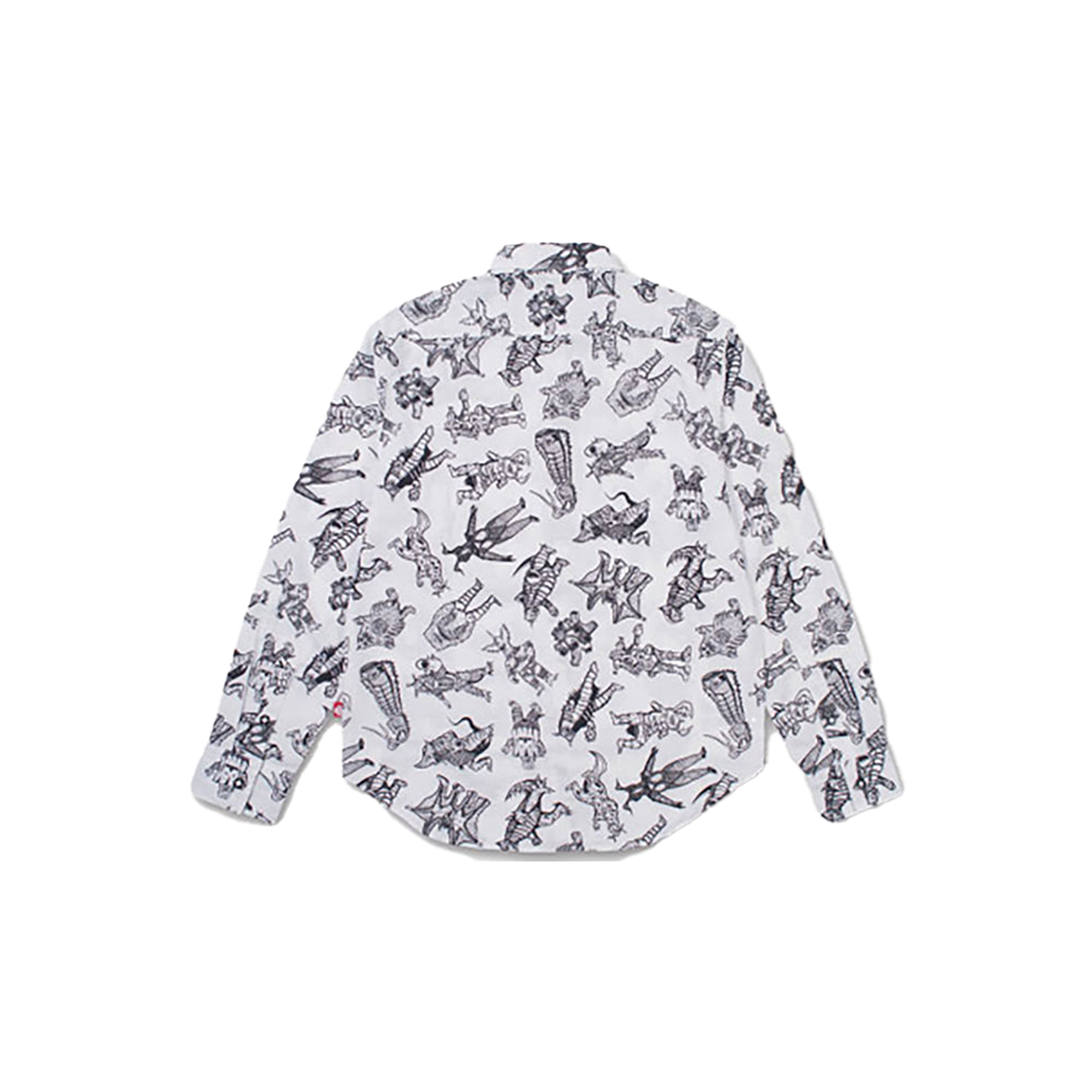 怪獣総柄シャツ