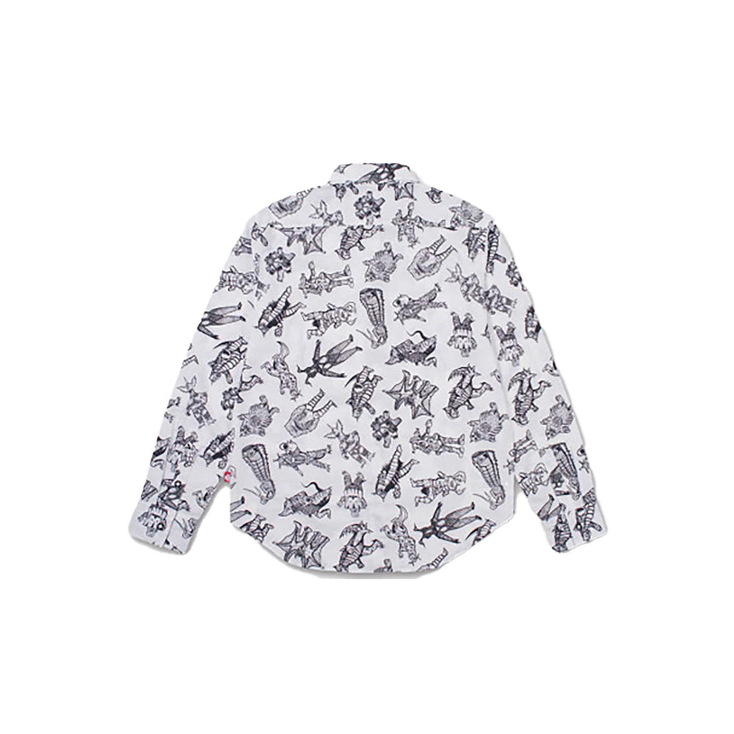 怪獣総柄シャツ