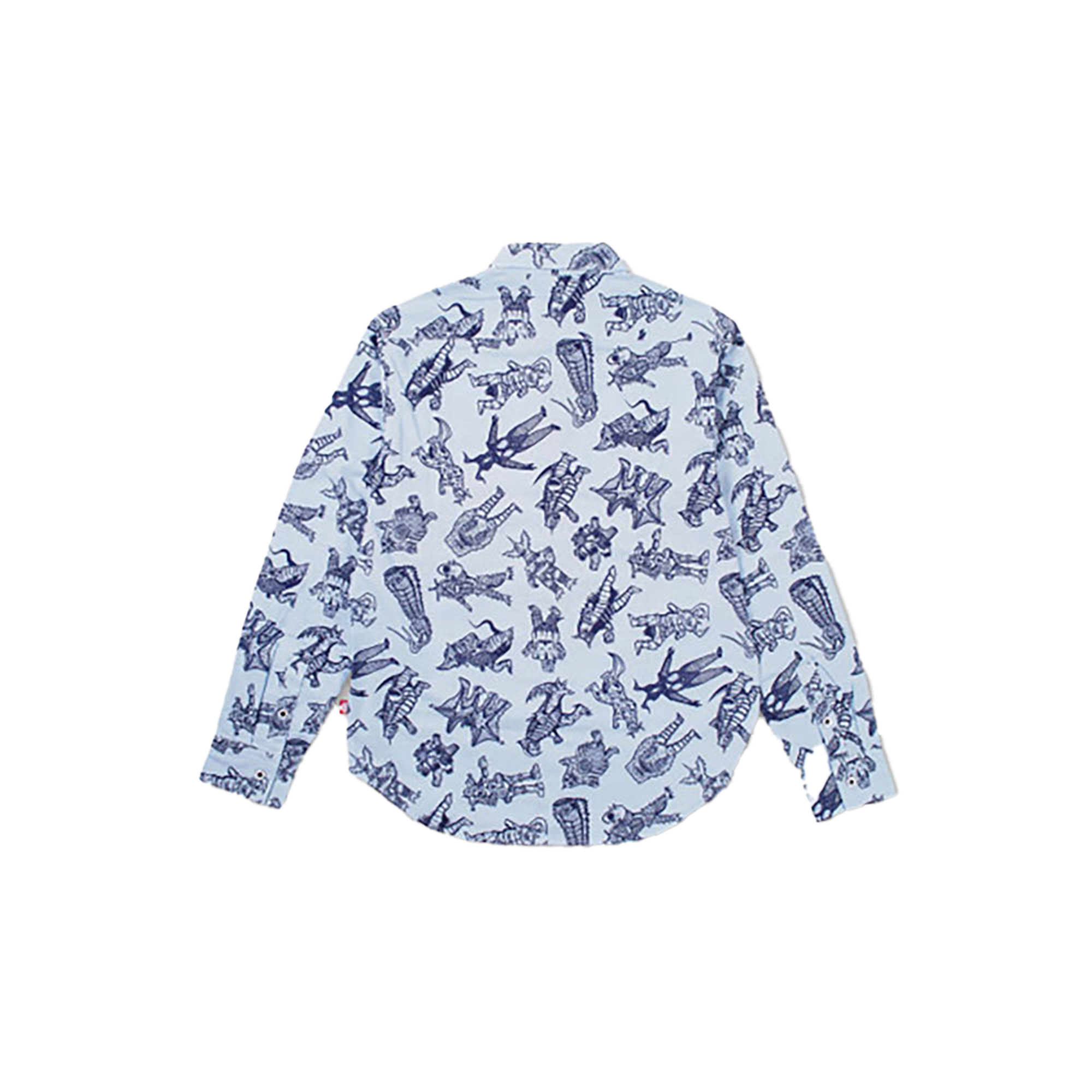 怪獣総柄シャツ