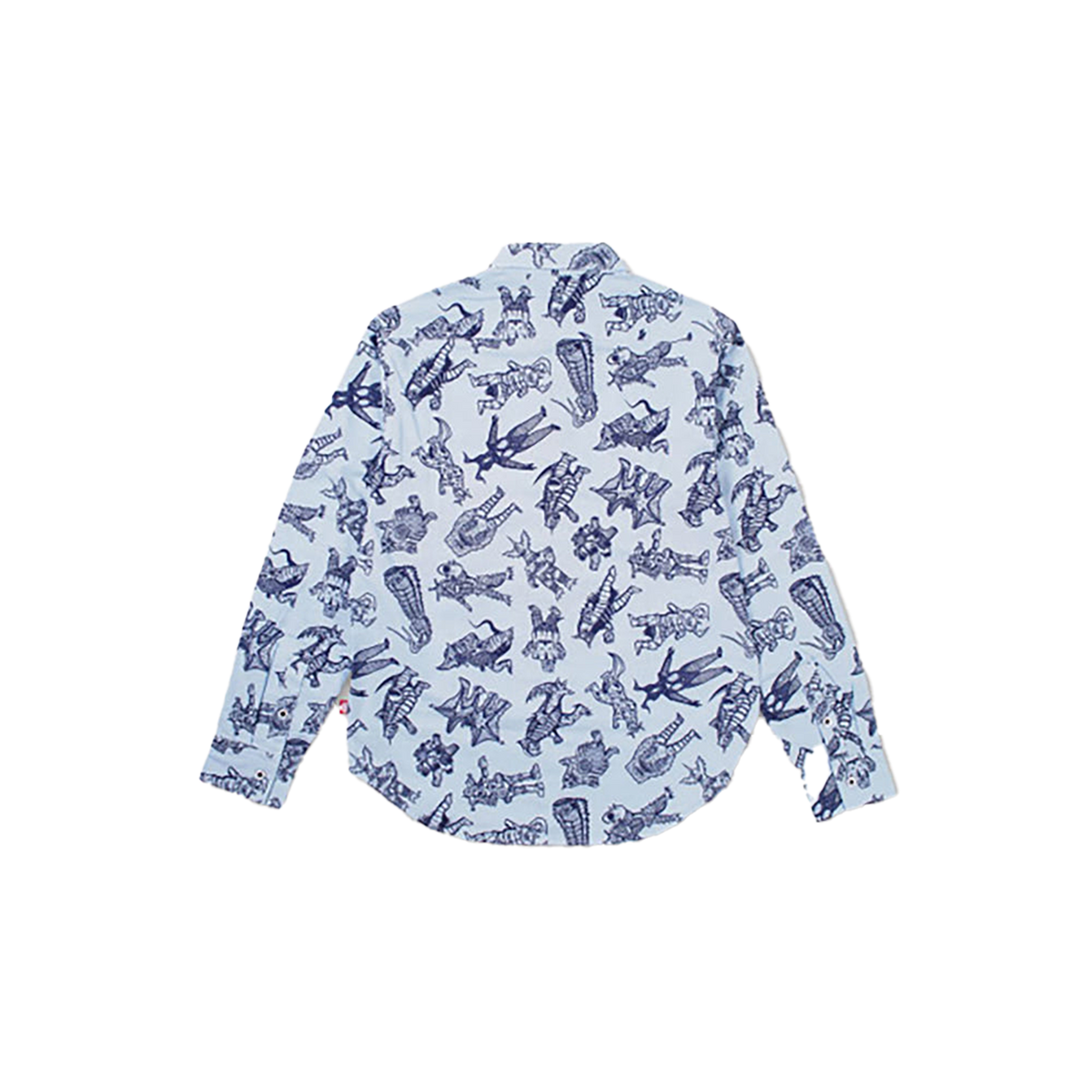 怪獣総柄シャツ