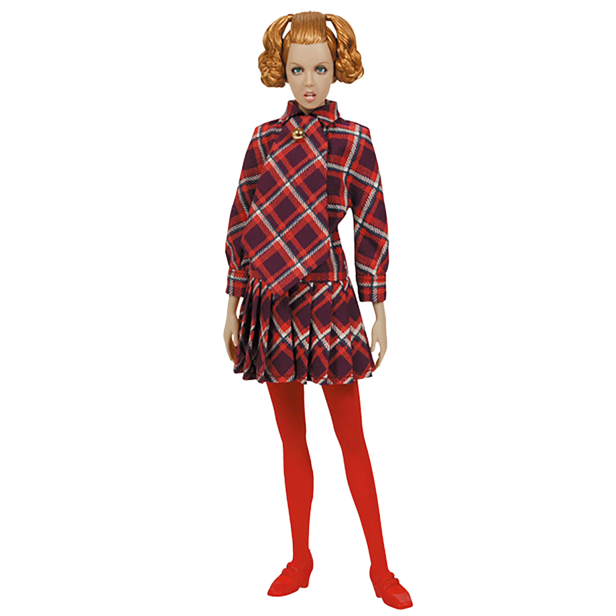 TWIGGY DOLL 3rd MODEL (check pattern one - piece)