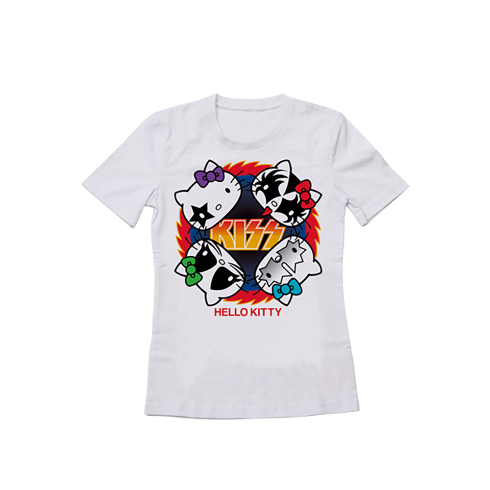 KISS × HELLO KITTYシリーズ Tシャツ ロックファイヤー / スクエア_1