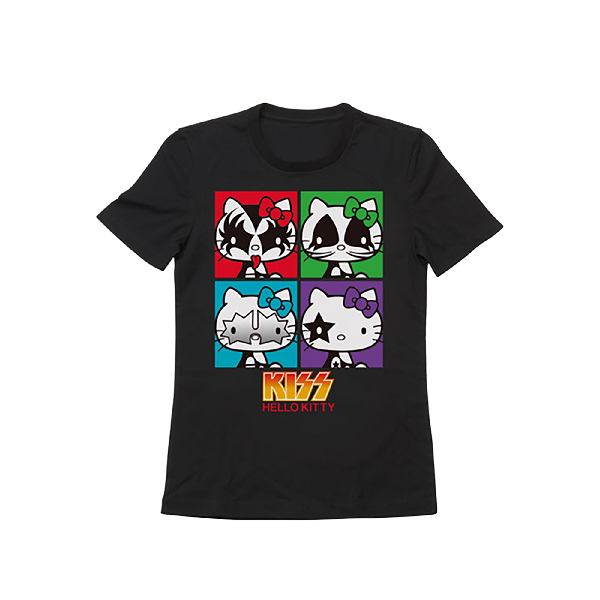 KISS × HELLO KITTYシリーズ Tシャツ ロックファイヤー / スクエア