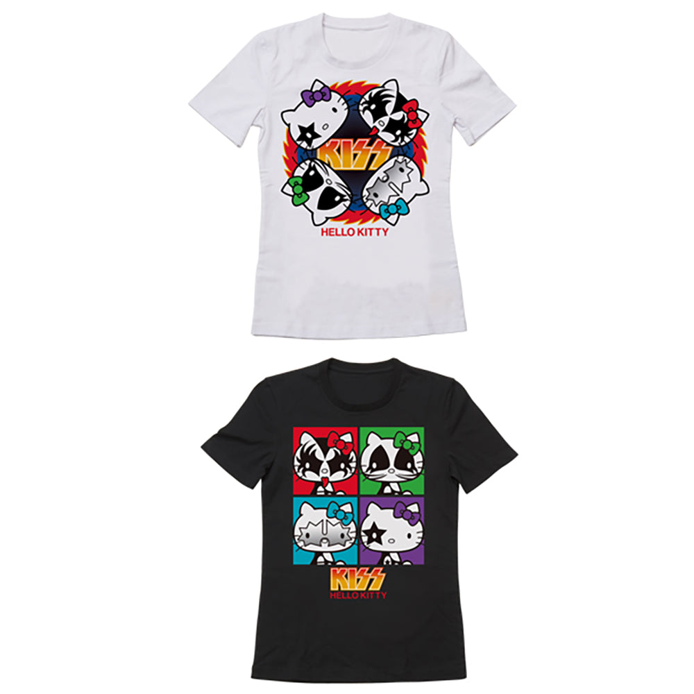KISS × HELLO KITTYシリーズ Tシャツ ロックファイヤー / スクエア_0