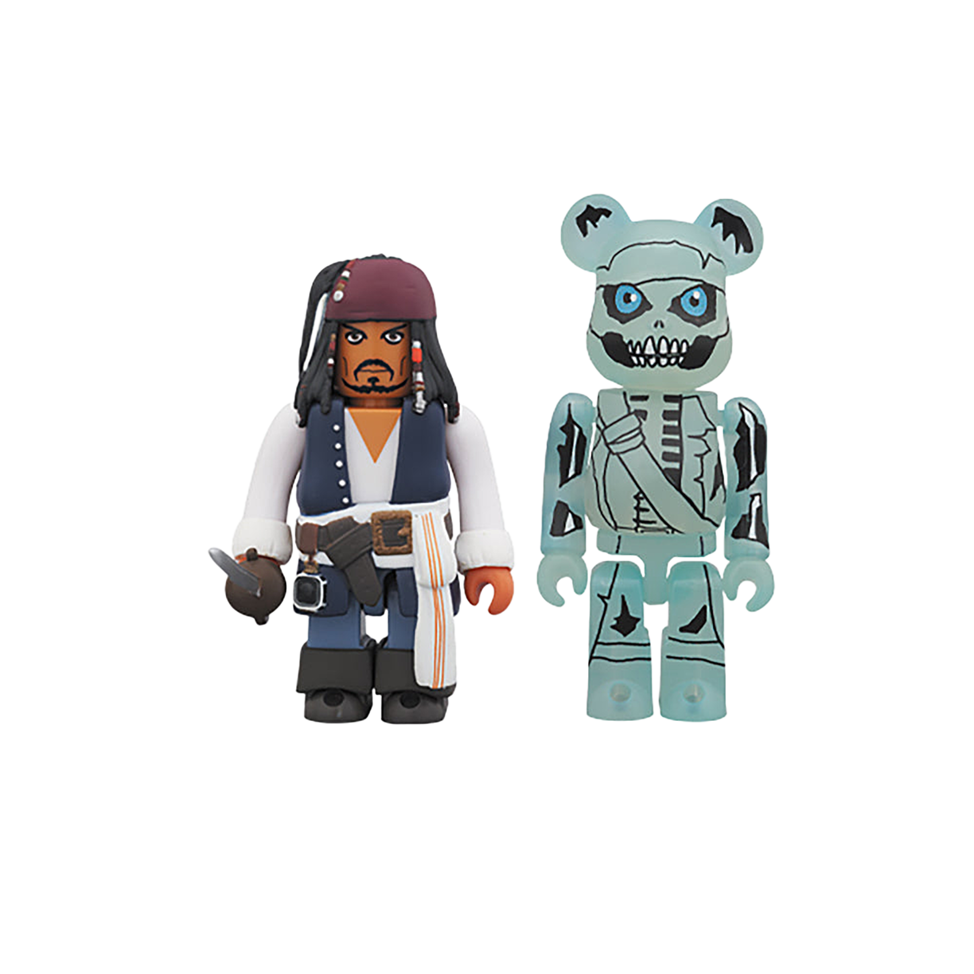 KUBRICK Jack Sparrow ＆ BE@RBRICK Barbossa（The Curse of the Black Pearl）
