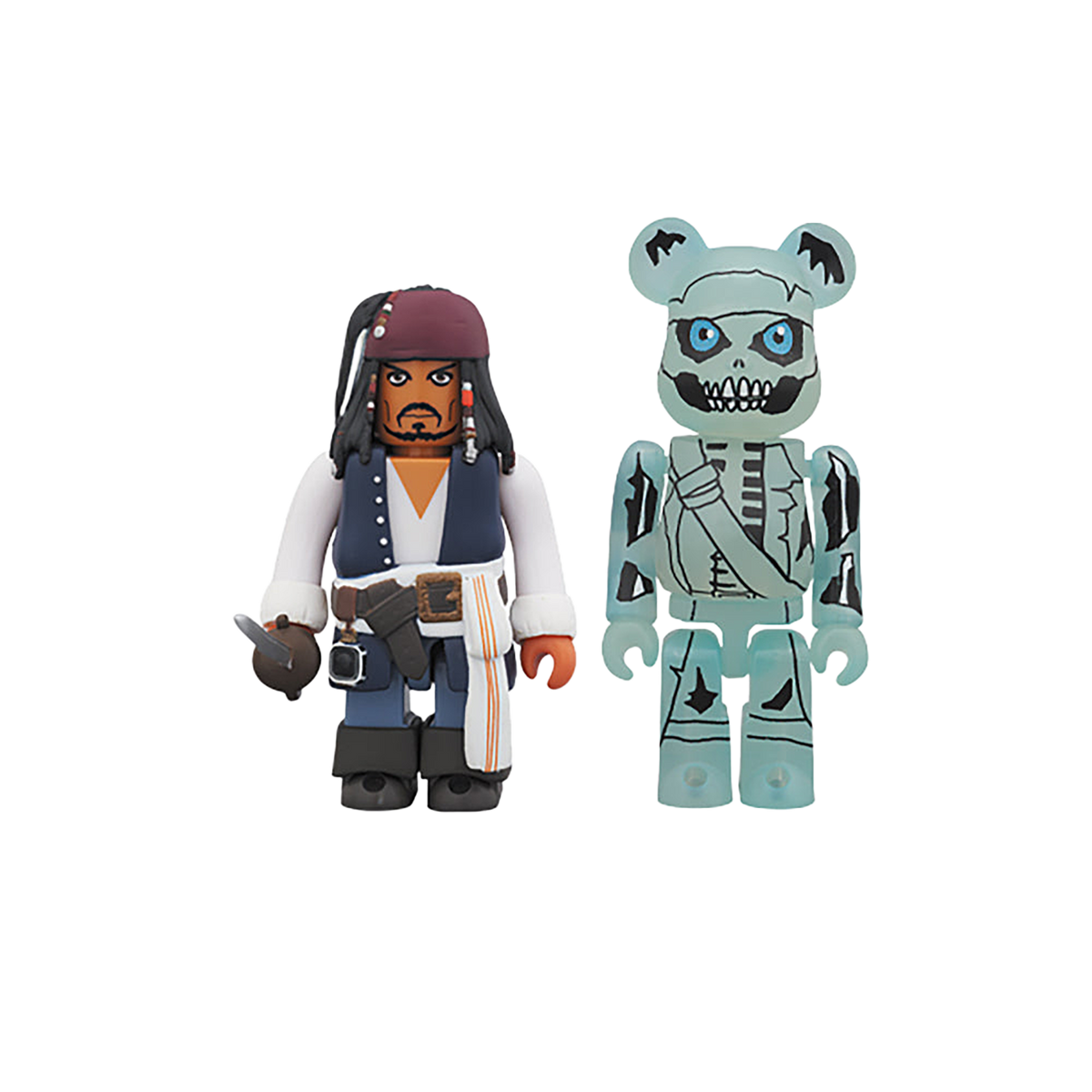 KUBRICK Jack Sparrow ＆ BE@RBRICK Barbossa（The Curse of the Black Pearl）