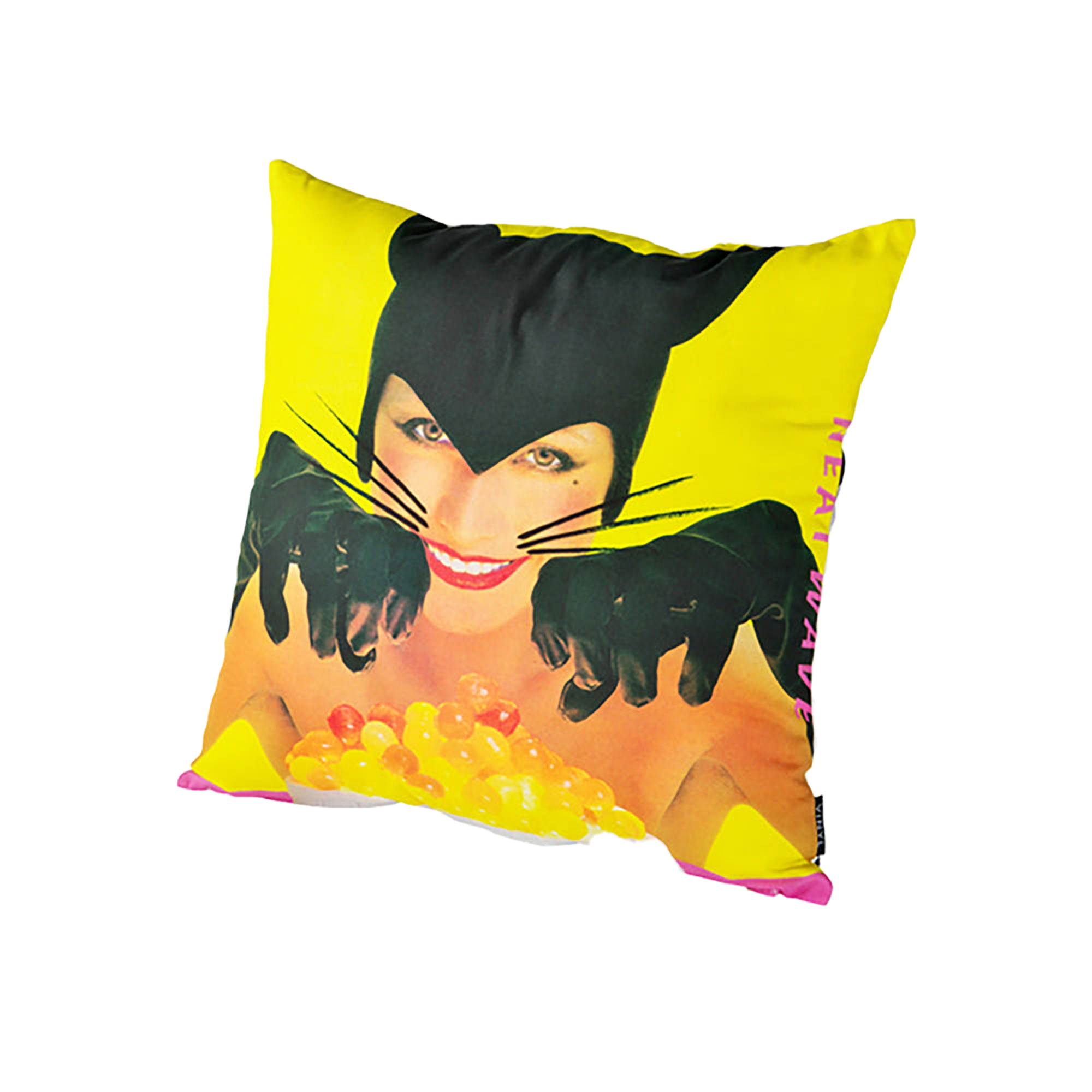 VINYL “BLACK CATS” CUSHION HEAT WAVE