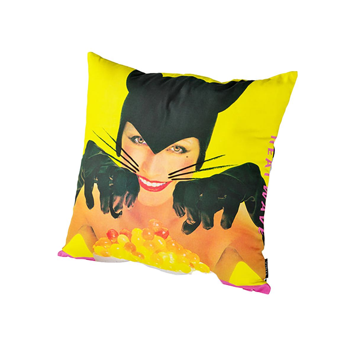 VINYL “BLACK CATS” CUSHION HEAT WAVE