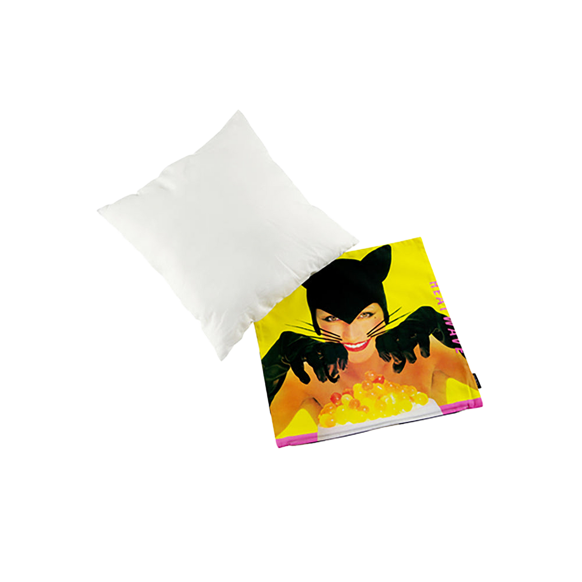 VINYL “BLACK CATS” CUSHION HEAT WAVE