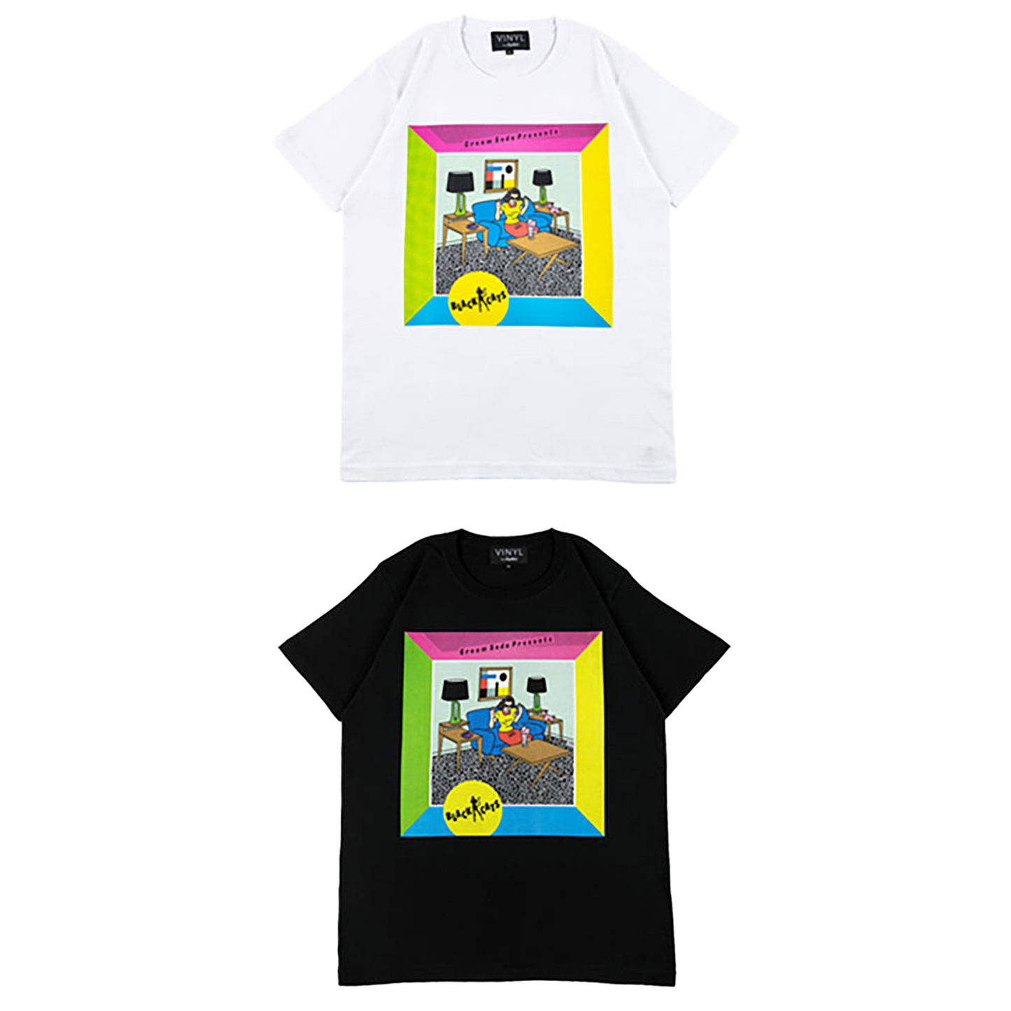 VINYL “BLACK CATS” TEE CREAM-SODA PRESENTS