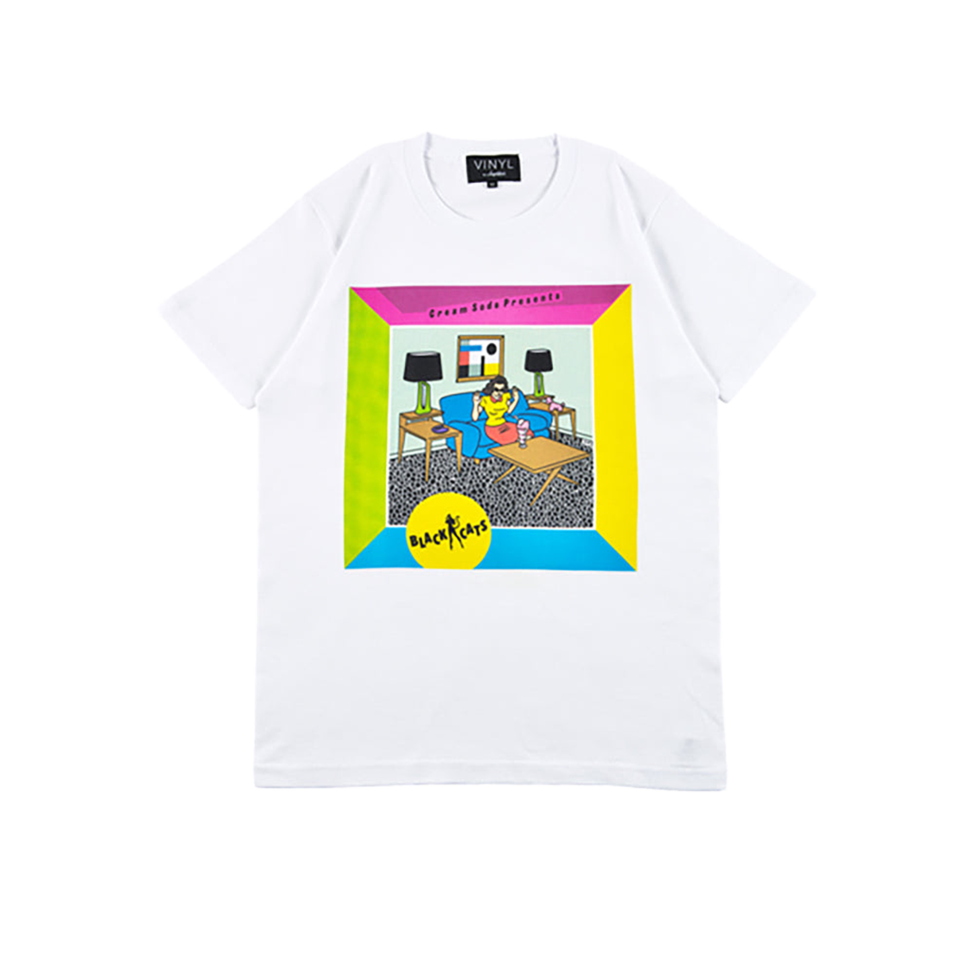 VINYL “BLACK CATS” TEE CREAM-SODA PRESENTS