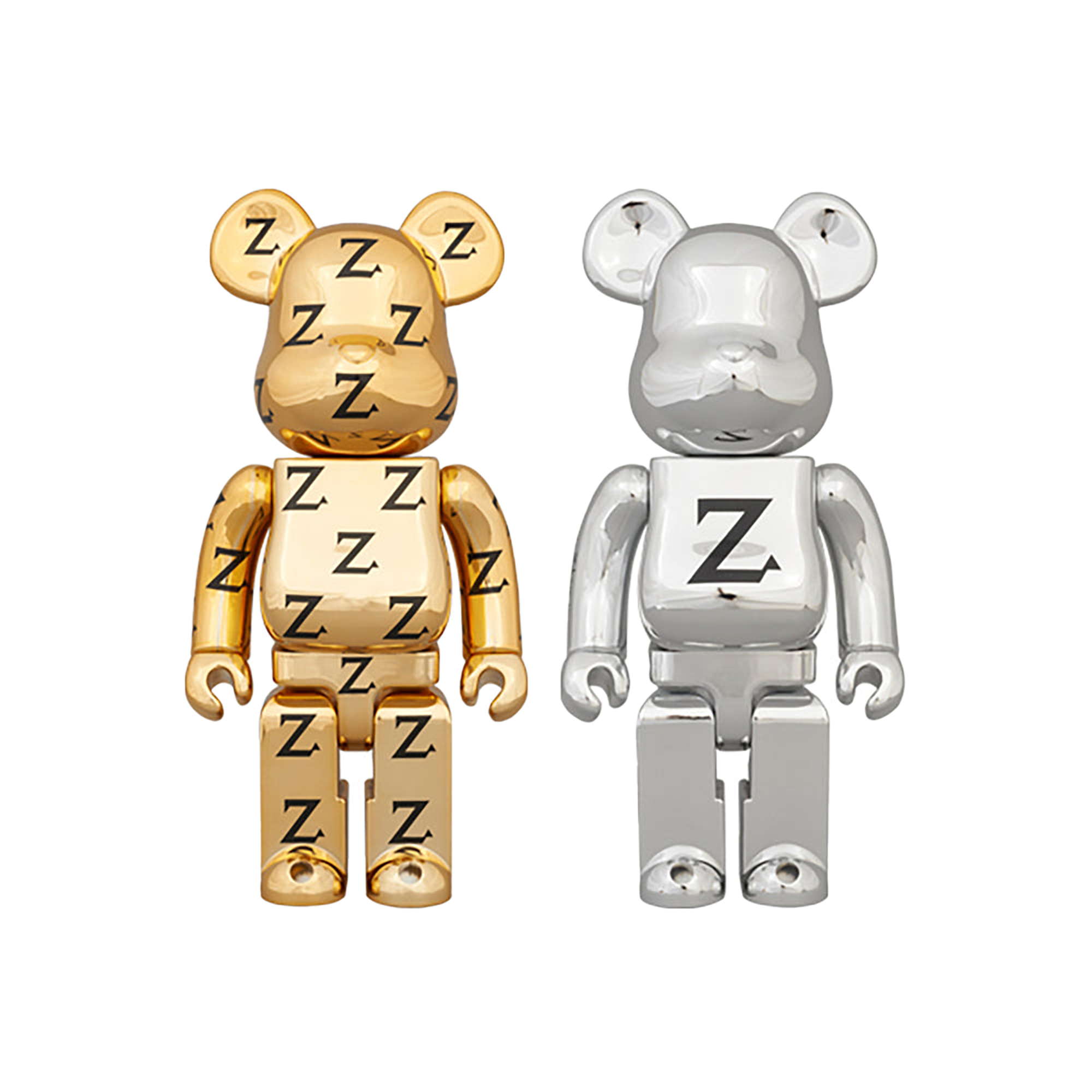 BE@RBRICK ZIKZIN 400% ゴールド/シルバー