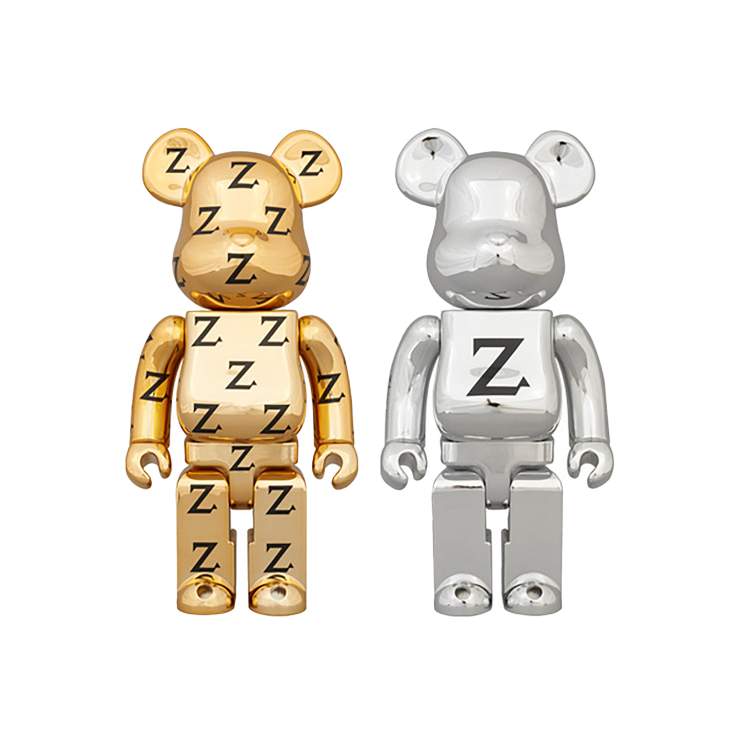 BE@RBRICK ZIKZIN 400% ゴールド/シルバー