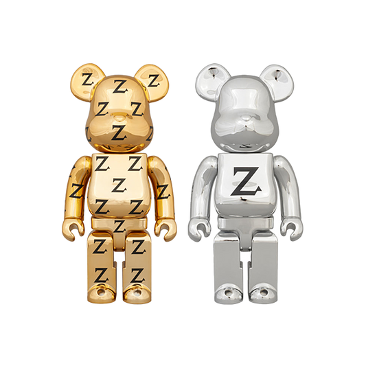 BE@RBRICK ZIKZIN 400% ゴールド/シルバー