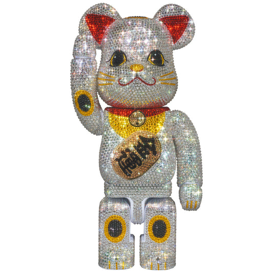 CRYSTAL DECORATE BE@RBRICK Maneki Neko Gold Fortune 400%