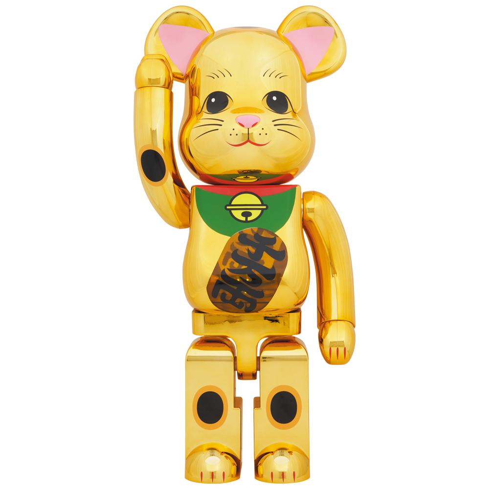 BE@RBRICK 招财猫镀金夜光 1000%