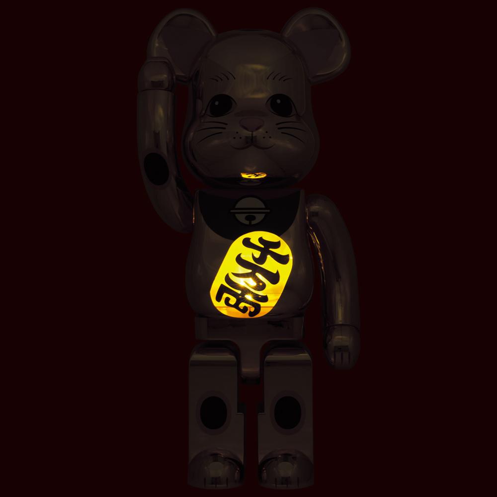 BE@RBRICK 招财猫镀金夜光 1000%