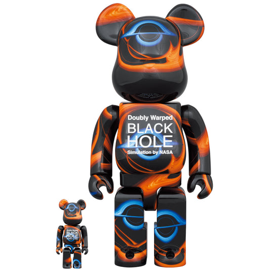 BE@RBRICK Doubly Warped BLACK HOLE 100％ & 400％