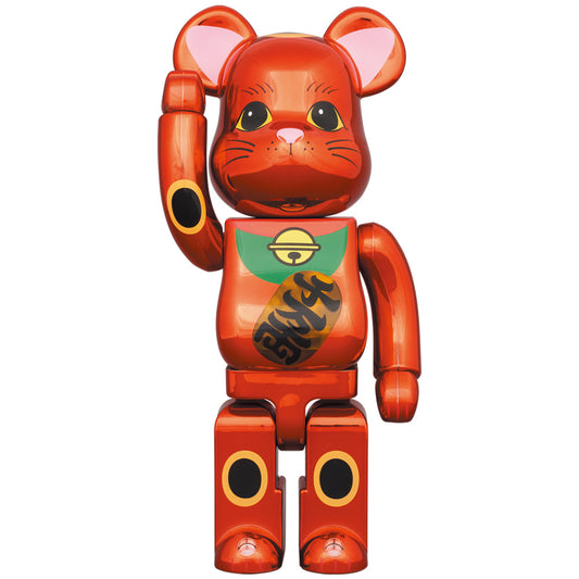 BE@RBRICK Maneki Neko Plum Gold Plating 400% Luminous