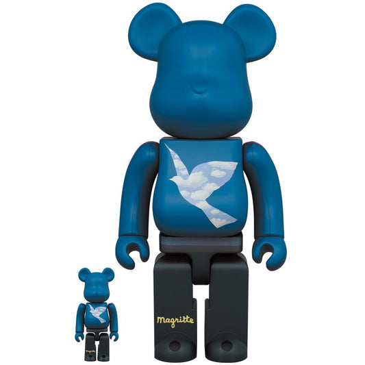 BE@RBRICK René Magritte "L'oiseau de ciel 1965/La belle societe 1965" 100％ & 400％