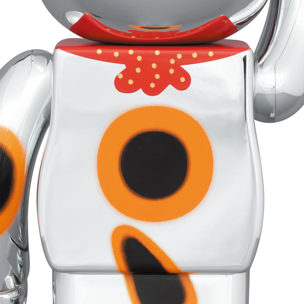 BE@RBRICK Manekineko Good Luck Ten Million Ryo Silver Plated 100％ ＆ 400％