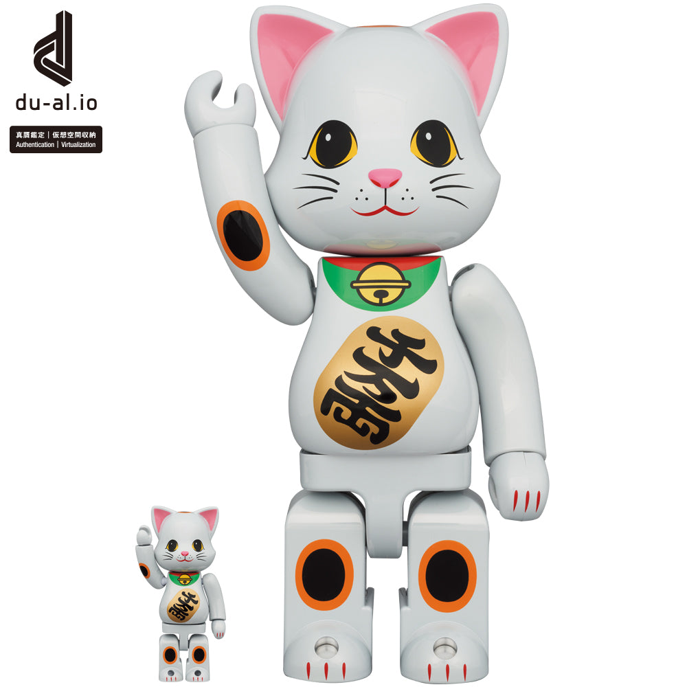 NY@BRICK Maneki Neko White Plating 100% & 400%