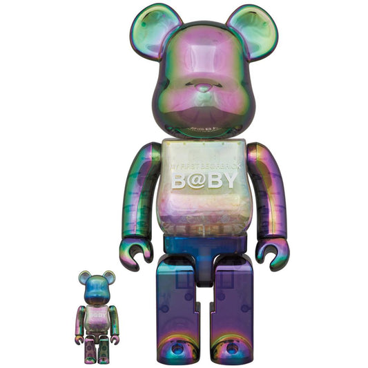 MY FIRST BE@RBRICK BABY CLEAR BLACK CHROME Ver. 100％ & 400％