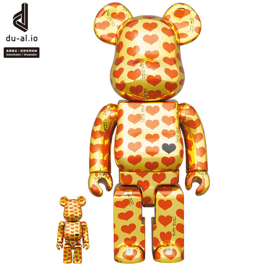 BE@RBRICK Gold Heart 100％ & 400％
