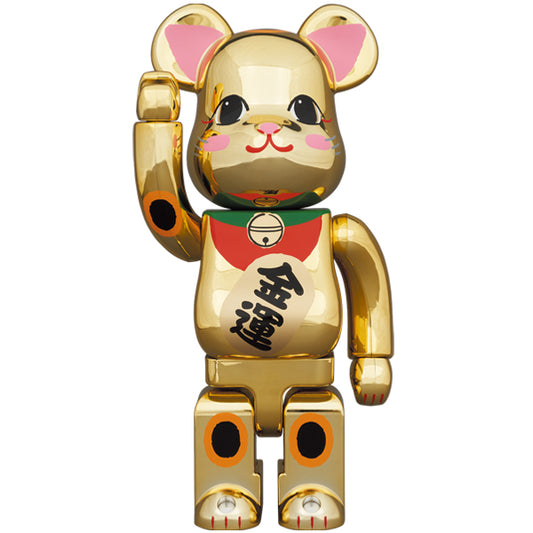 BE@RBRICK Maneki Neko Gold Fortune Gold Plating 2 400%