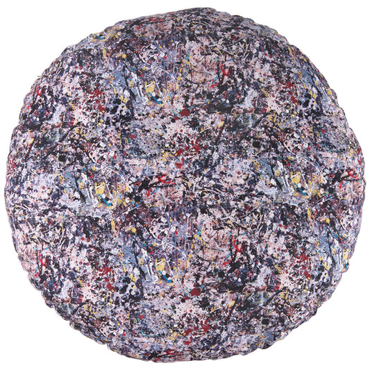 CIRCLE CUSHION "Jackson Pollock Studio 02"