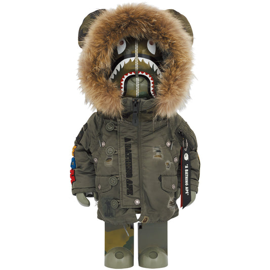 BE@RBRICK BAPE(R) × ALPHA CAMO SHARK 2023 1000％