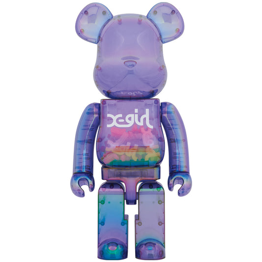 BE@RBRICK X-girl CLEAR PURPLE 1000％