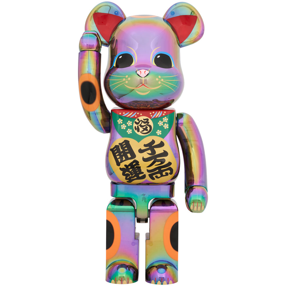 BE@RBRICK 招财猫好运千万亮黑色透明电镀 1000%