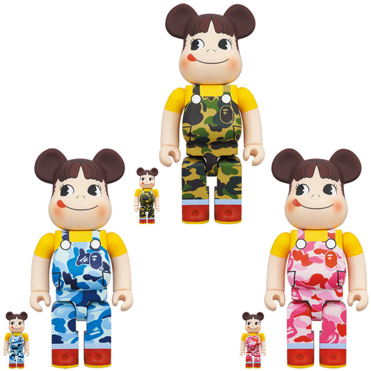 BE@RBRICK BAPE(R) Peko-chan 100％ & 400％ GREEN／PINK／BLUE