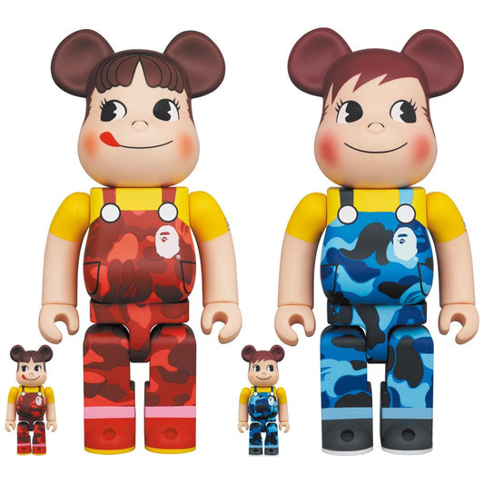 BE@RBRICK BAPE (R) × Peko-chan & Poco-chan 100％ & 400％(Set of 4)