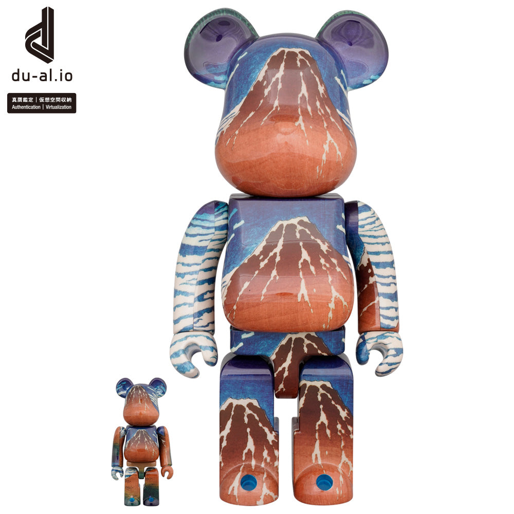BE@RBRICK 葛飾北斎 「冨嶽三十六景 凱風快晴」100％ & 400