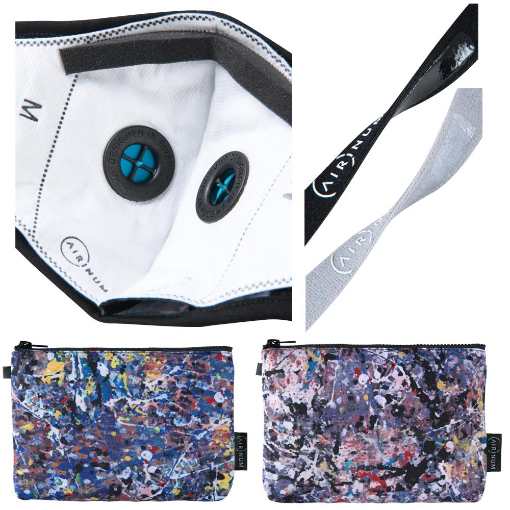 AIRINUM URBAN AIR MASK 2.0 Jackson Pollock BLACK/GRAY