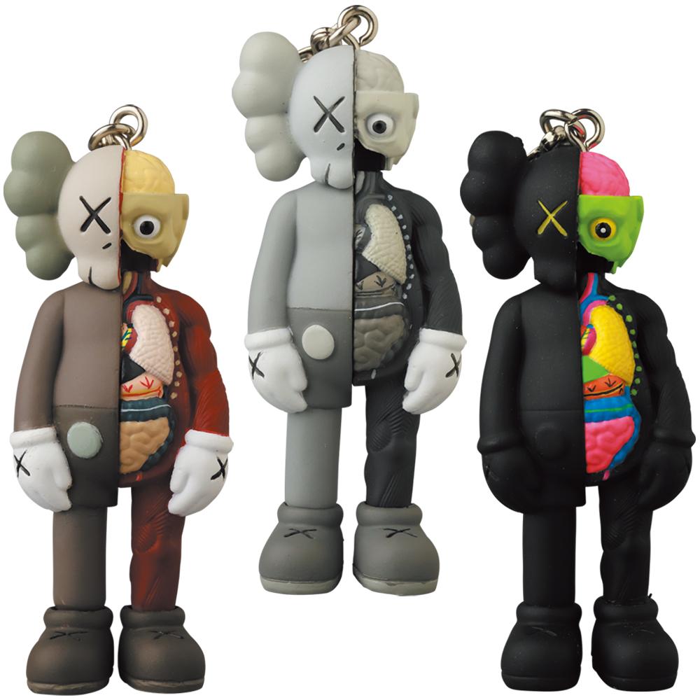 KAWS COMPANION（去皮）钥匙扣棕色/灰色/黑色